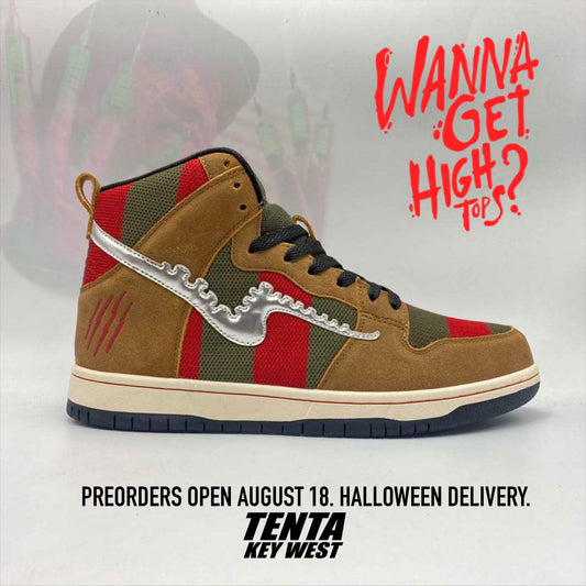 TENTA "Wanna Get High...tops?" ADULT size sneakers