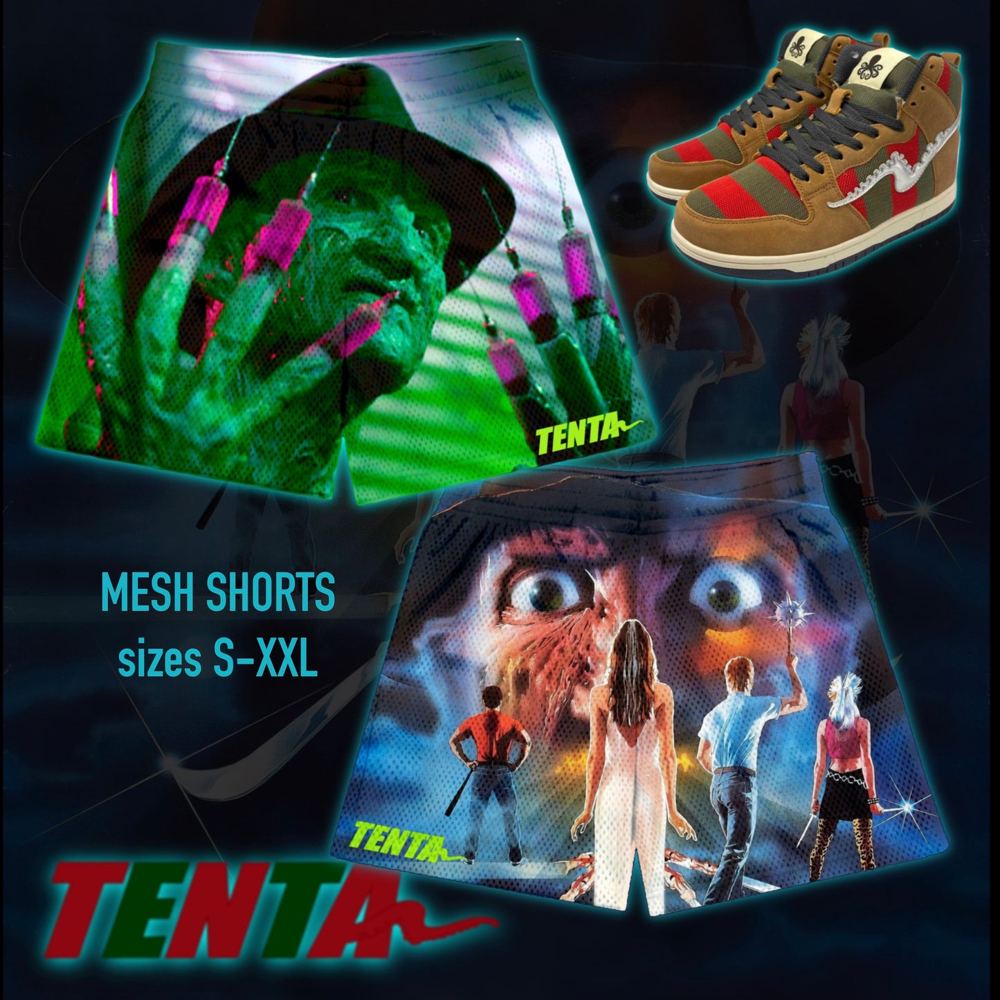 TENTA FK Drawstring Mesh Shorts