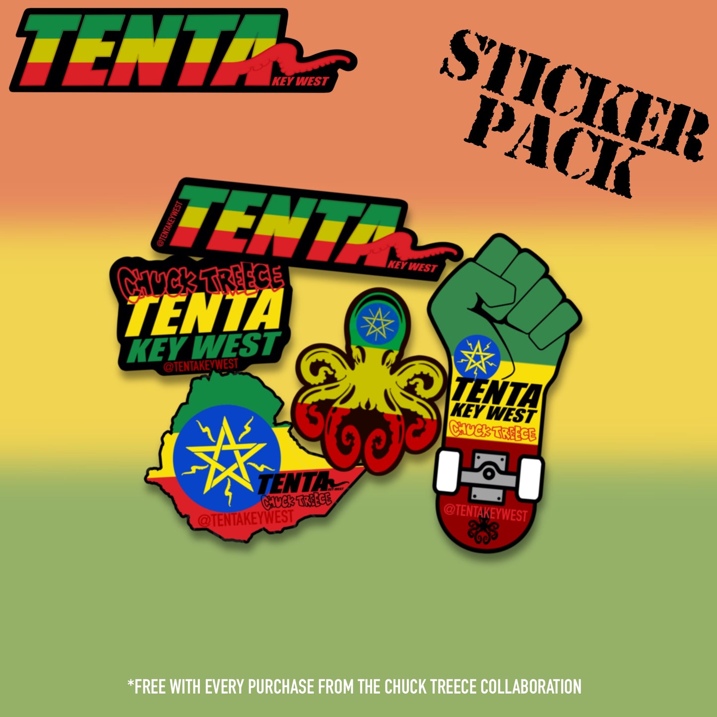 TENTA "Chuck Treece" Sticker Pack