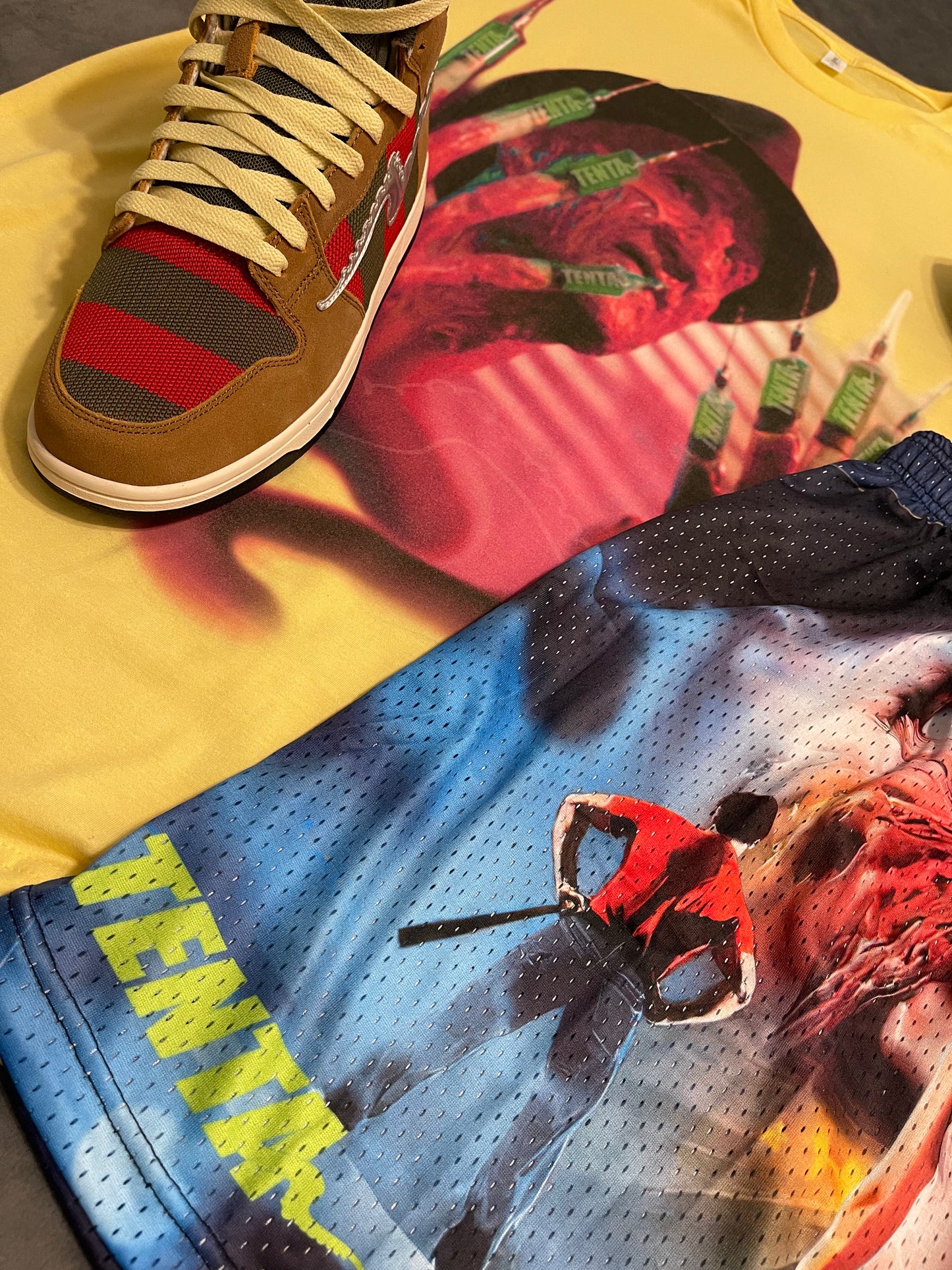 TENTA FK Drawstring Mesh Shorts