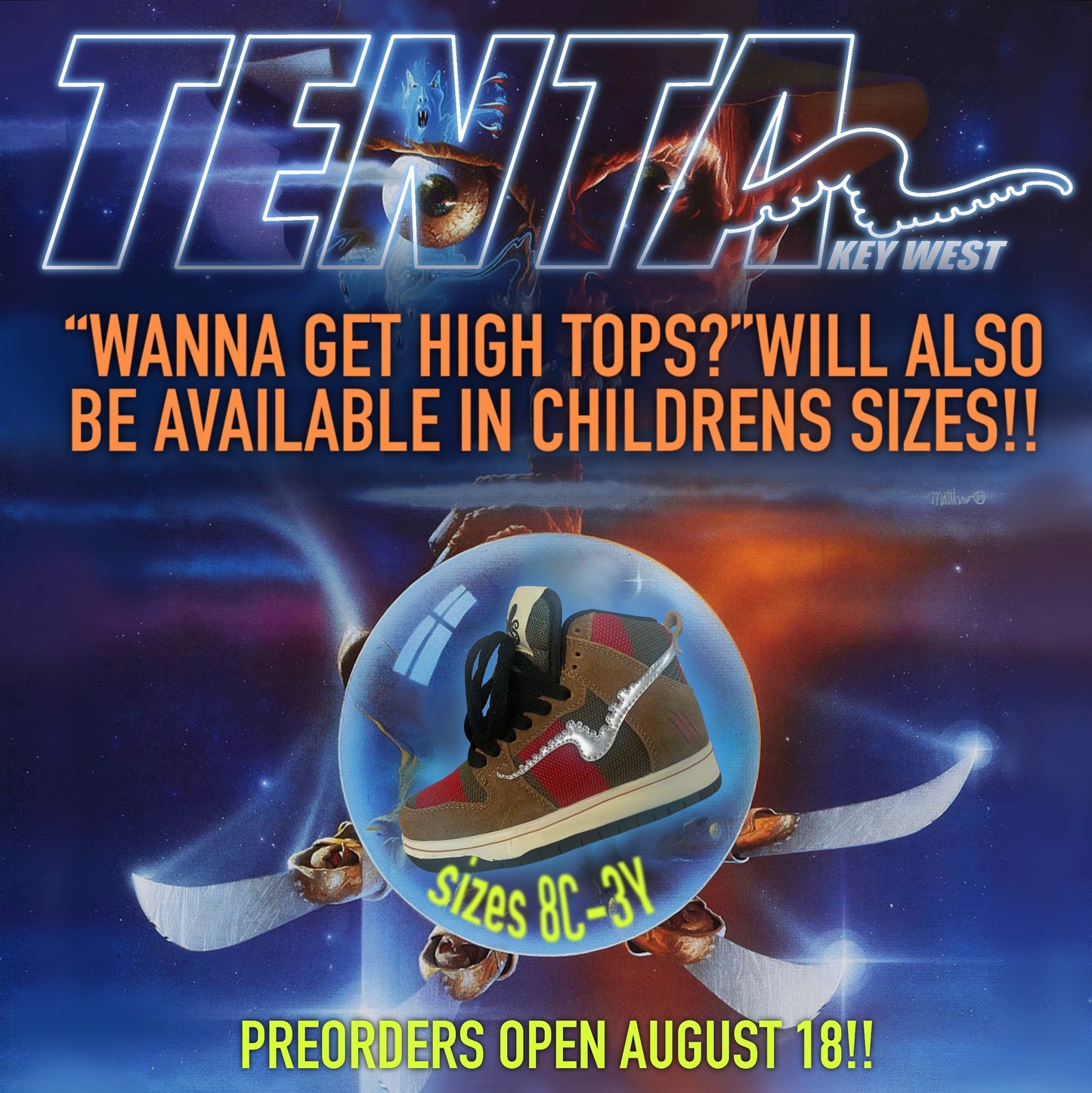 TENTA "Wanna Get High...tops?" CHILDRENS SIZES